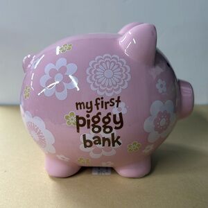 ⭐️LIKE NEW large pink My Very First Piggy Bank pig shaped piggy bank